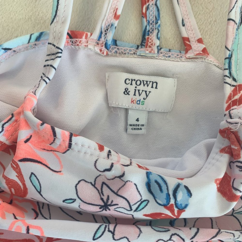 Crown and Ivy Girls size 4 swimwear bundle / 2 sets, 2 bottoms, 2 tops - Picture 4 of 9